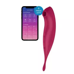 Stimulator za klitoris Satisfyer Twirling Pro Connect, Bordo