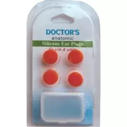 DOCTORS Tamponi za uši, Silikonski, Anatomski, 4 komada, Narandžasti
