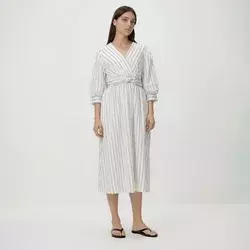 Reserved - Midi haljina sa dodatkom lana