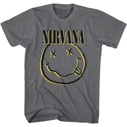 Nirvana Majica Inverse Smiley Charcoal L