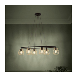 EGLO Viseća lampa JAZMINIA 1 6xE27 116 cm crna/mesing 390092