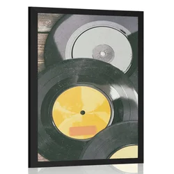 Plakat stare gramofonske plošče - 20x30 black