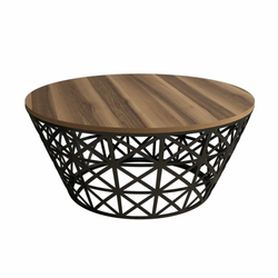 HANAH HOME Sto Stil Metal Ferforje Walnut