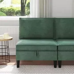 Sofa s pohranom Morska zelena Baršun