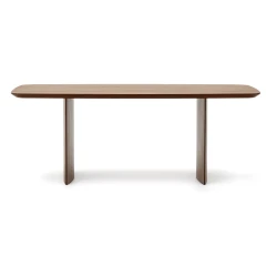 Rjava jedilna miza v orehovem dekorju 100x200 cm Litto – Kave Home