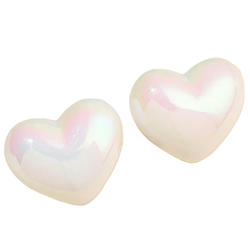 Naušnice AD-33381 - Heart/Bijela KP33381