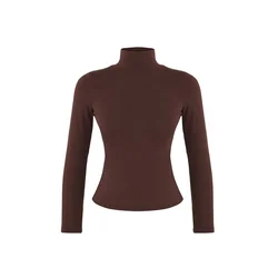Trendyol Majica temno rjava