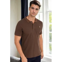 T9561 DEWBERRY MENS TSHIRT-BROWN