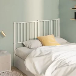 Vidaxl vidaXL Kovinsko vzglavje postelje belo 120 cm