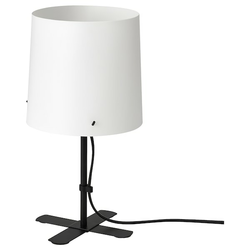 BARLAST Stona lampa, crna/bela, 31 cm
