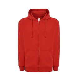 Jhk duks s kapuljačom i zatvaračem, unisex, crvena, veličina s ( swuahoodrds )
