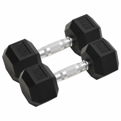 Jednoručni utezi 2 kom 16 kg ukupno lijevano željezo