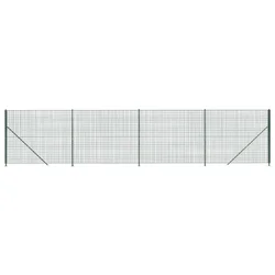 Ograda od žičane mreže s prirubnicom zelena 1,8 x 10 m