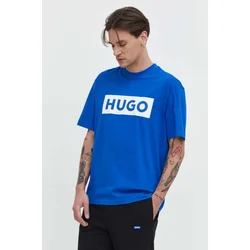 Bombažna kratka majica Hugo Blue moški
