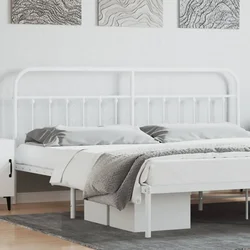 Vidaxl Kovinsko nadomestno vzglavje belo 193 cm