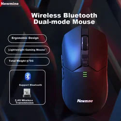 Newmine Bežični miš, 2.4GHz, Bluetooth, Crni