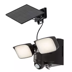 RABALUX Leszno Spoljna zidna lampa, Solarna, LED, IP54, 10W, 800lm, Crna