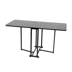 Sto sklopivi crni mermer 65x140x75cm
