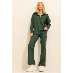 Trend Alacati Stili Ženski komplet duks i pantalone ALC-796-001, Zeleni