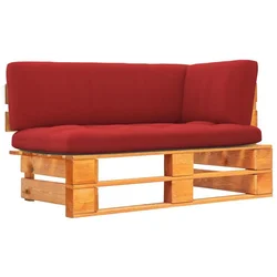 Greatstore Vrtni kotni kavč iz palet medeno rjava impregnirana borovina