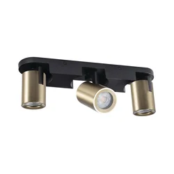 Kanlux 38962 - Spot svetiljka LAURIN 3xGU10/10W/230V mesing/crna