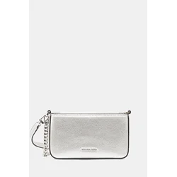 Usnjena torbica MICHAEL Michael Kors srebrna barva, 32S5SYTC5M