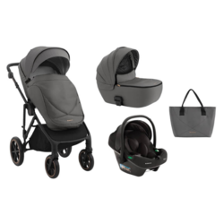 KikkaBoo Kolica Thea 3in1 set sa autosedištem I-Prime I-size i tvrdom korpom Grey (KKB20135 SET)