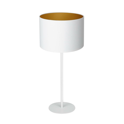 Stona lampa ARDEN 1x E27/60W/230V prečnik 25 cm bela/zlatna