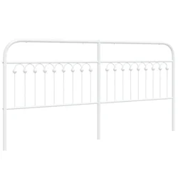 Vidaxl vidaXL Kovinsko vzglavje postelje, belo, 200 cm