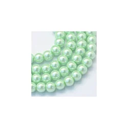 Biserne staklene perle 8 mm zelena niska 90 cm