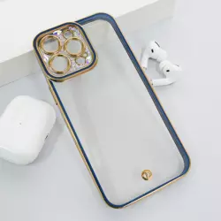 Maska Luxury Crystal Clear za iPhone 16 Pro Max plava