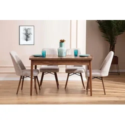 HANAH HOME Set Trpezarijski sto i 4 stolice Lidyana Cream