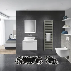 Lessentiel Maison Set 2 prostirke za kupatilo Crno-Beli