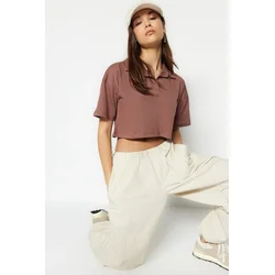 Trendyol Milla Ženska majica TWOSS22TS0241, Braon