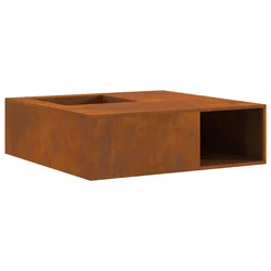 Kamin Smeđa 100 x 100 x 30 cm Čelik otporan na vremenske uvjete
