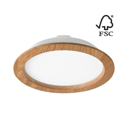 LED ugradna svetiljka WOODY SPOT LED/23,5W/230V 4000K hrast, prečnik 23,5 cm