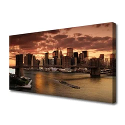 tulup.si Slika na platnu Mesto brooklyn bridge 125x50 cm