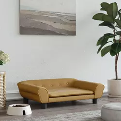 Krevet za pse smeđi 70 x 48 x 22 cm baršunasti