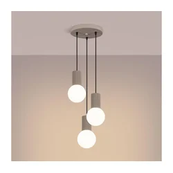 Sollux SL.1745 - Luster na sajli HALO 3xG9/8W/230V preč. 25 cm taupe