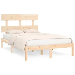 Vidaxl Posteljni okvir iz trdnega lesa 120x190 cm