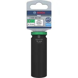 PRO Impact Socket, 1/2 palca, 19 mm, globok