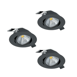 Eglo 900747 - KOMPLET 3x prigušiva ugradna LED svetla SALICETO LED/6W/230V