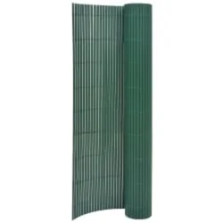 Vidaxl Dvostranska vrtna ograja 90x400 cm zelena