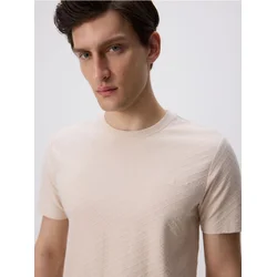 Reserved - Slim fit majica kratkih rukava od strukturirane tkanine