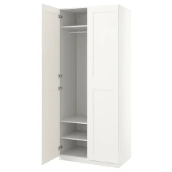 PAX / GRIMO Garderober, bela/bela, 100x60x236 cm