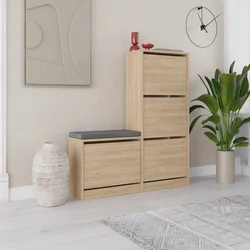 Hanah home Cipelarnik 105x118,5x26cm Hrast