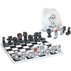 Drveni dječji šah Vilac - Dizajn Keith Haring