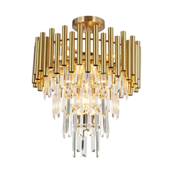 Luster na šipci MADISON 9xE14/40W/230V zlatna