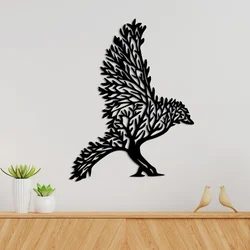 Wallity Zidna dekoracija Crow, 55 x 42 cm, Crna