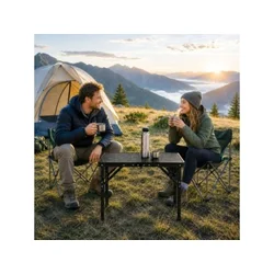 BOLZZ Kamperski sklopivi sto 60 × 40 cm – Black MultiGarden